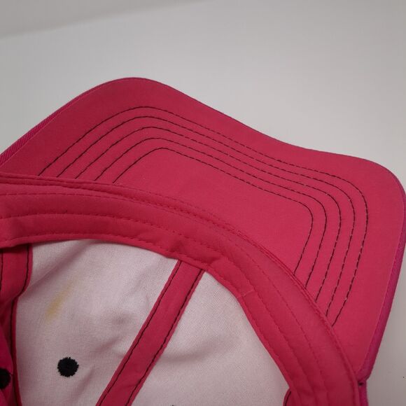 Unbranded Strapback Hat Pink One Size Adjustable Vented Holes 6 Panel Blank - Picture 10 of 11